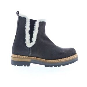 Bos. & Co. Aurora Ankle Chelsea Boots Gray Suede Lug Sole Size 37 US 6-6.5